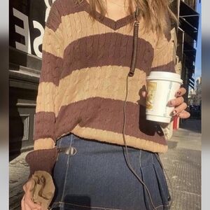 Brandy Melville John Galt Denim Buckle Pleated Mini Skirt Dark Wash Small S